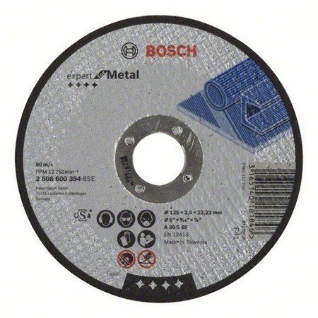 Tarcza tnąca prosta do metalu 125 / 22,23 / 2,5 mm Expert for Metal Bosch A 30 S BF 2 608 600 394